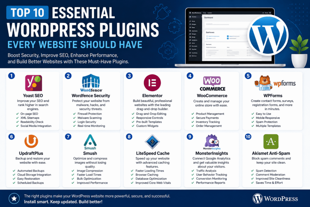 Top 10 Essential WordPress Plugins Every Website Should Have